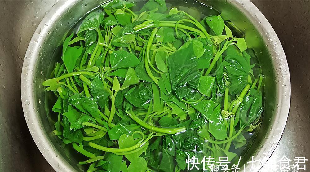 小猫|红薯叶别只会炒,教你一个好吃做法,营养又味美上桌大家抢着吃