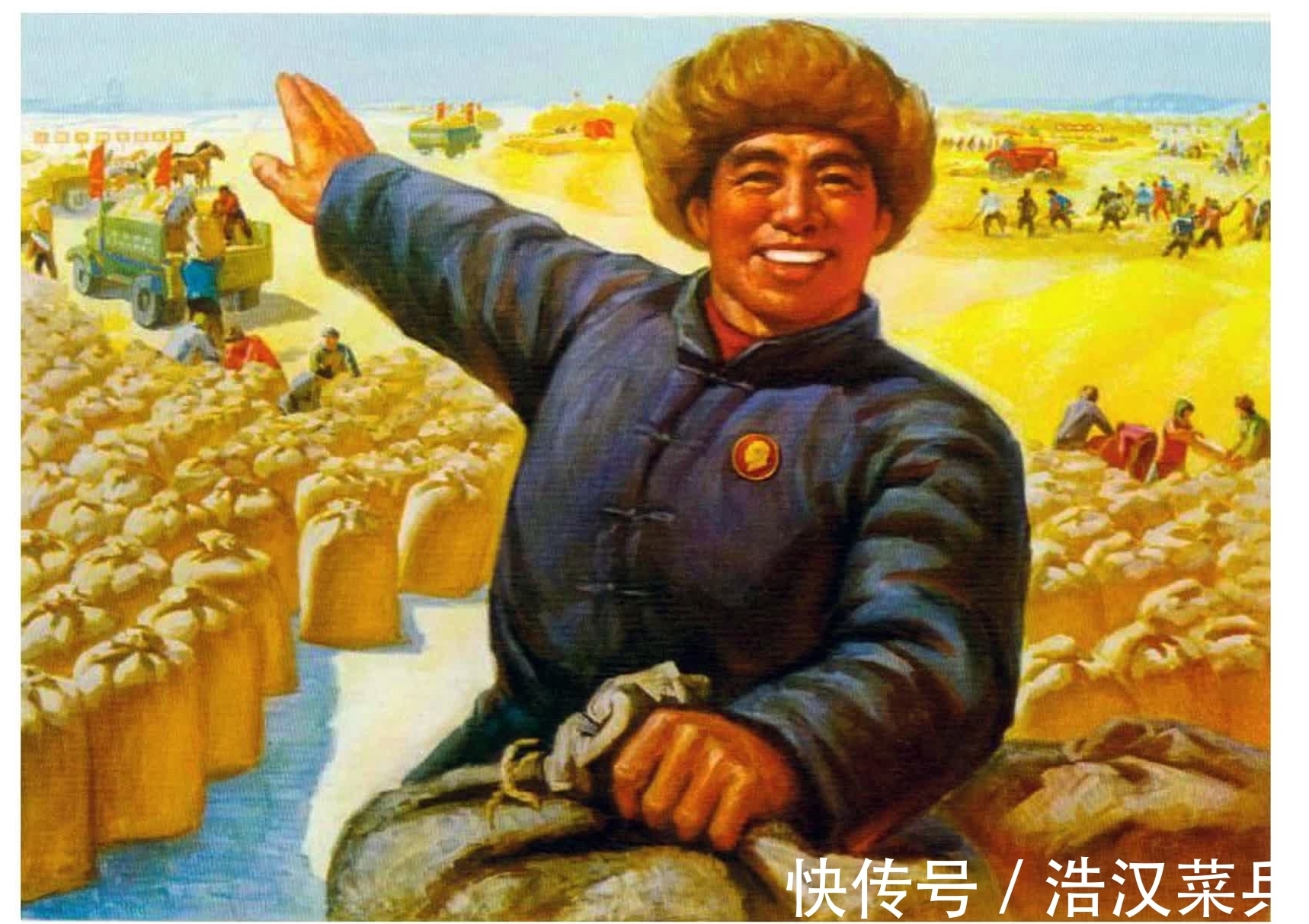 合作社!红色年代年画作品,青年勘察队,合作社里装电灯,扭转南粮北调