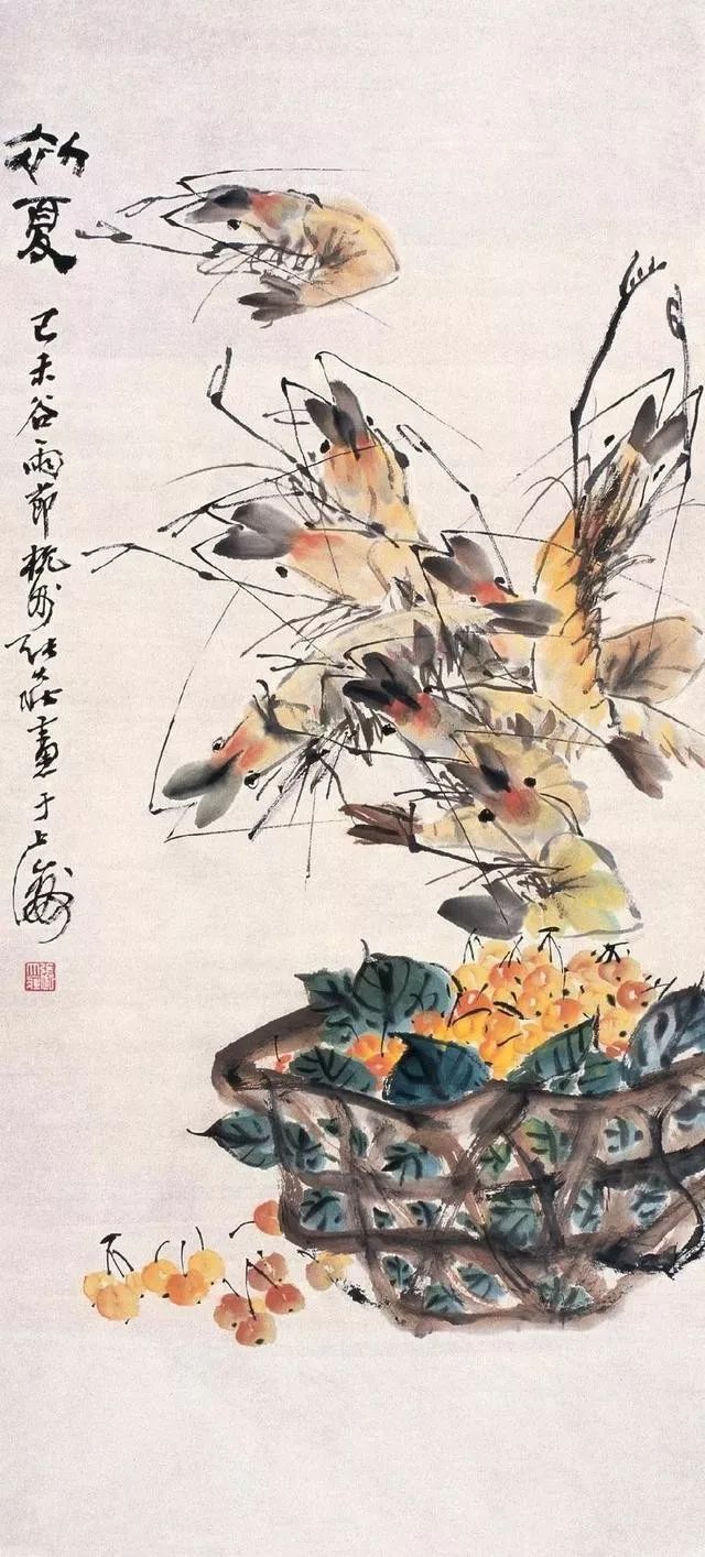 华新罗&张大壮：人淡如菊，以“没骨法”画虾，自创一格