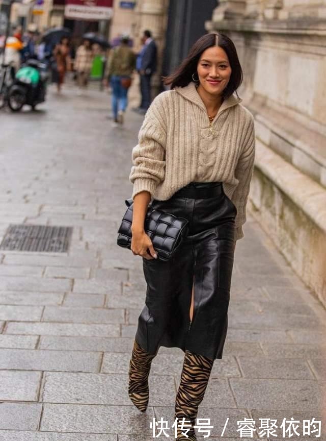 颜色|秋冬不论是搭裙子还是穿裤子,一定要牢记“上下法则”!很时髦