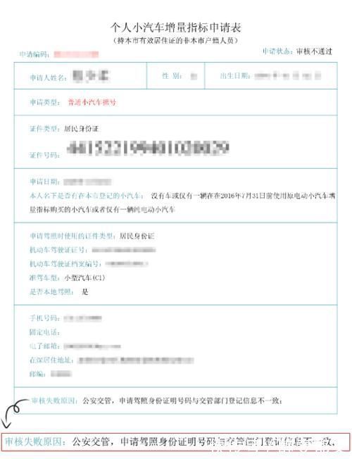 指标|摇号指标审核不通过，登记信息不一致？原来是这里错了！