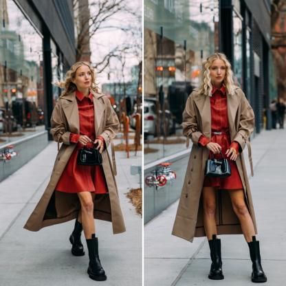 孩子|大衣+裙子,这个秋冬最温柔的穿搭,好看到犯规