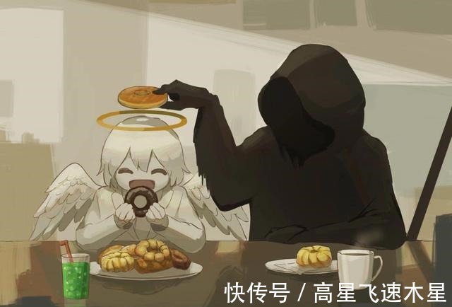 天使|治愈漫画《天使与死神》,甜食控天使遇上忠犬死神,这画面太有爱