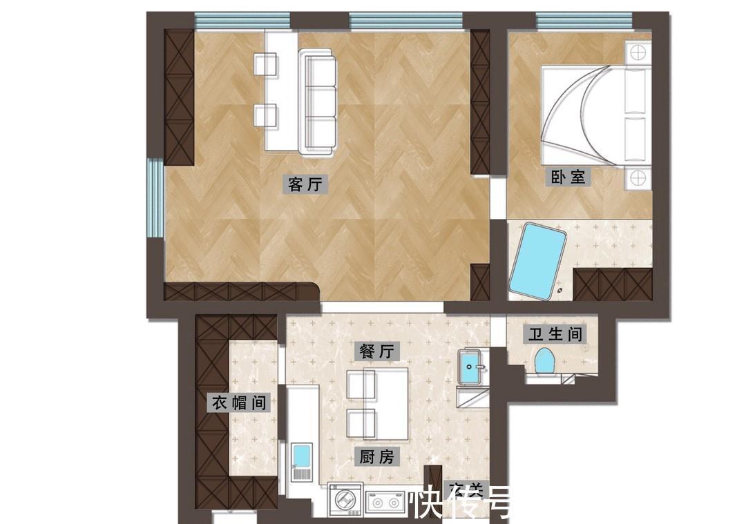 卫生间|不足80平的小家,卧室里有大浴缸,客厅里有健身房,超实用