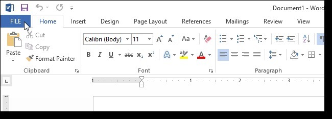 如何更改Microsoft Word 2013中的规则度量单元