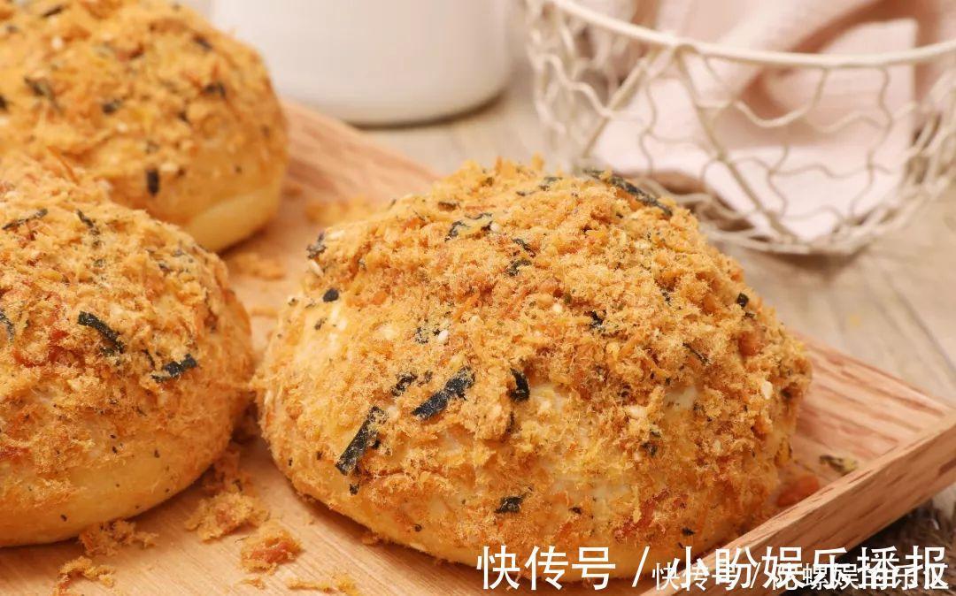 白砂糖|自己做的肉松小贝，满满的肉松，实惠又好吃