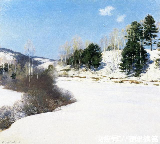 梅特卡夫|美国著名画家，威拉德·梅特卡夫，风景油画作品欣赏