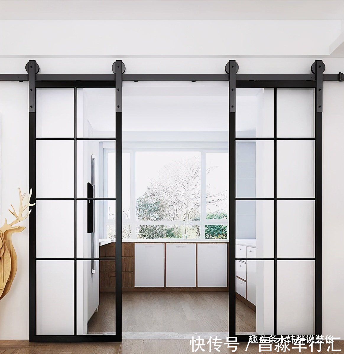凹槽|厨房装推拉门早就过时了,聪明人都用这2种隔断,后悔没有早知道