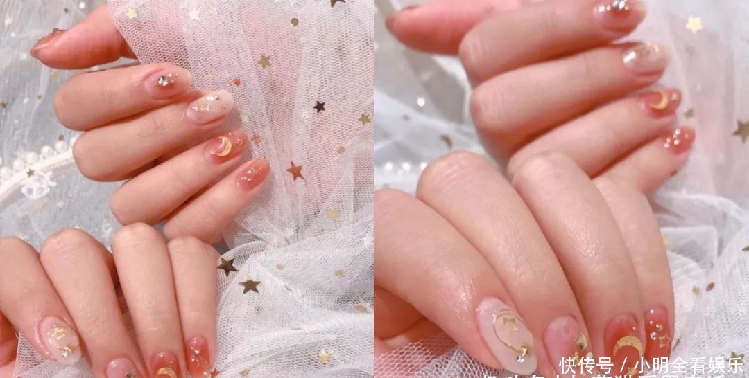 美甲|精致少女的星月美甲,离不开视野,代替美丽围绕着你!