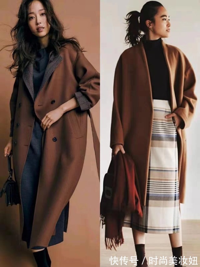 大衣|中年女人“咖色大衣”怎么穿更高级,跟着日杂学,提升气质又优雅