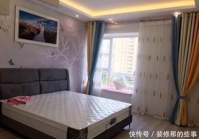 新房|130平新房装修花22万，客厅没阳台但超级漂亮，最满意一屋子窗帘