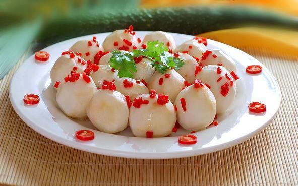 杭椒|美食推荐剁椒蒸小芋头,溜肝尖,杭椒炒荷包蛋,油焖大虾