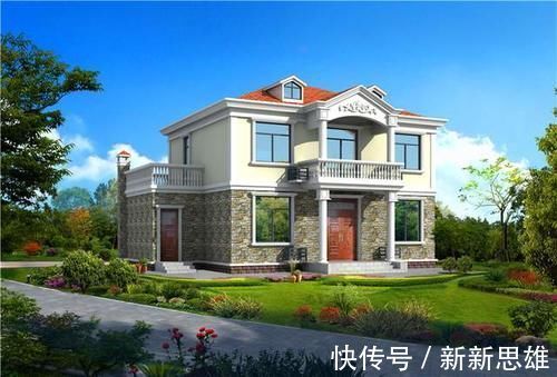 占地面积|二层别墅带小配房设计图，接地气的乡村别墅，这样的户型谁不爱？