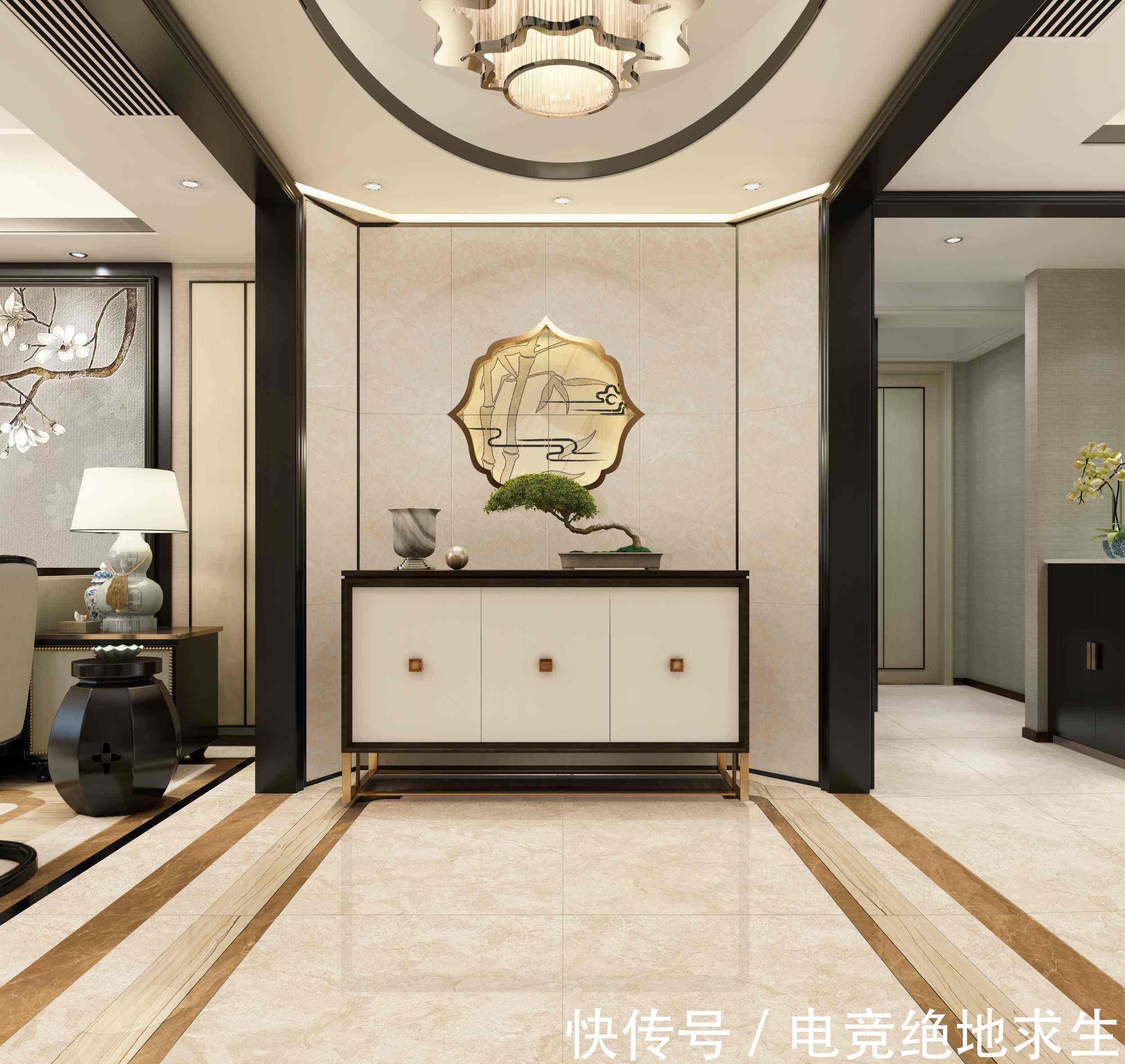 客厅|四类玄关搭配四种吊顶设计,这么美的装修,我愿意住在玄关里