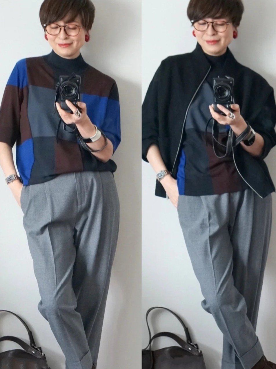 懂搭配的女人更年轻，日本“微胖大妈”的私服，年近60依然优雅