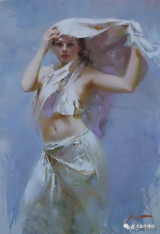 美术学院$皮诺德埃尼的油画人物,色彩斑斓,动静结合,光彩照人