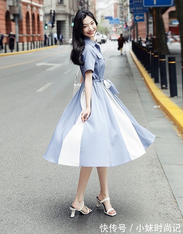 法式|高端大气上档次，还是法式雪纺衬衫裙子，美美哒