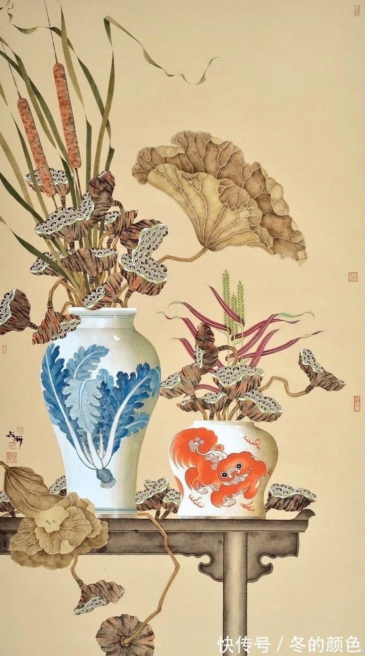 吴占春$「津门网」他的画静逸安详,浓烈美好