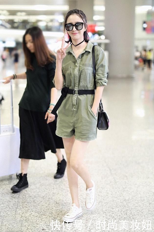墨镜|马伊琍终于开窍了，穿连体裤配茶色墨镜走机场，洋气了不止一点