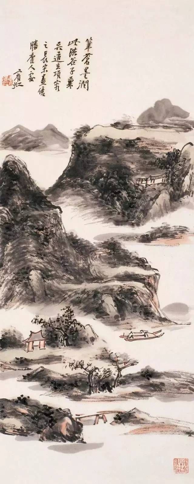 黄山汤口@黄宾虹山水画60幅，浑厚华滋，意境深邃，赏心悦目