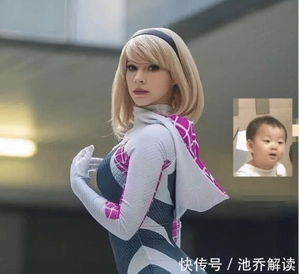 小姐姐cos|小姐姐COS“蜘蛛侠”,摘下头套后颜值无可挑剔,还撞脸泰勒