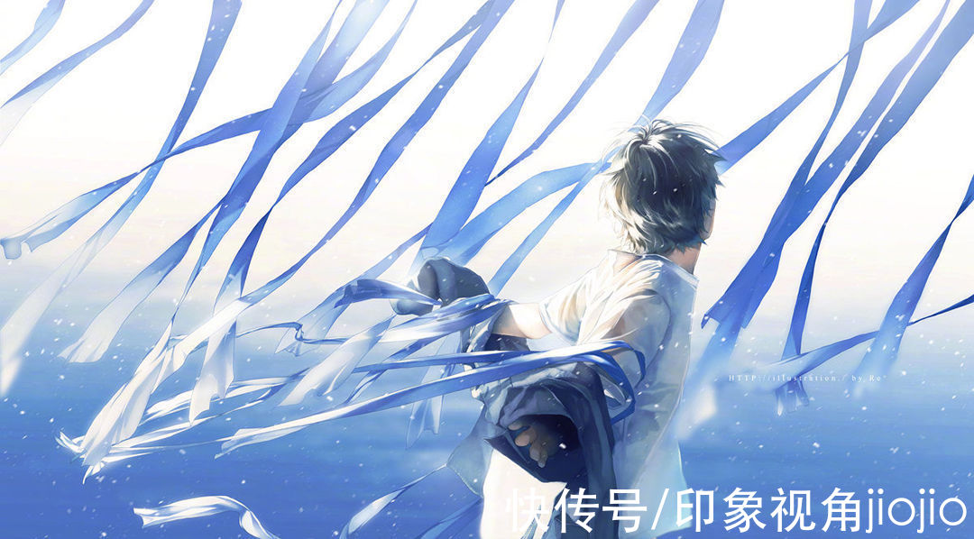 光影！光影中的美少年插画，淡淡的色彩表达颇具美感