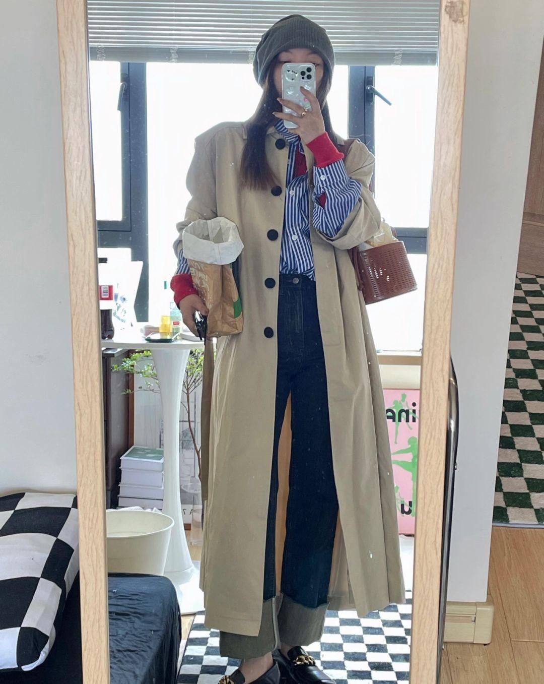 集美 今年穿风衣别买卡其色了!三木带火了“米色风衣”,高级优雅真美