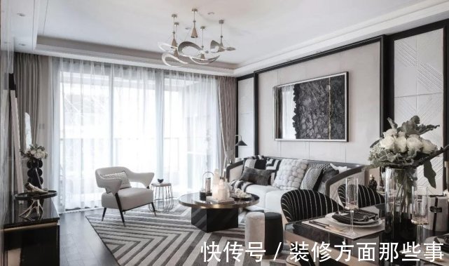 现代|138平现代风四居室,黑白灰的主色调完美承接、过渡了自然光线