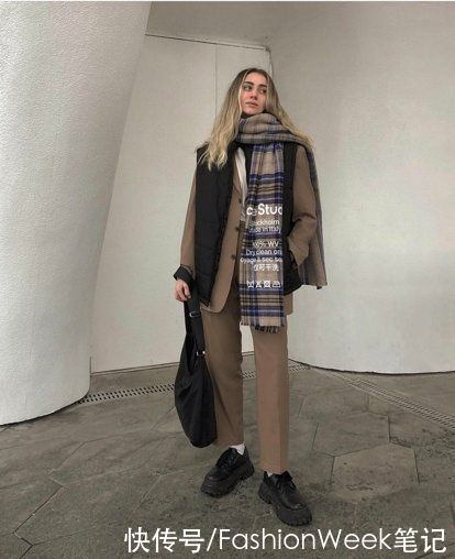 欧美风穿搭，无敌酷飒，保暖和简约时尚兼备