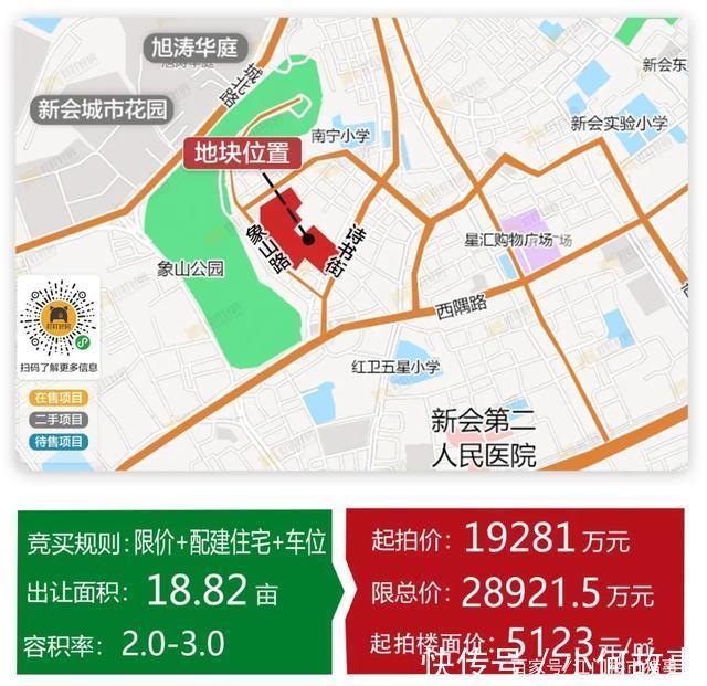 房源|5123元㎡起拍！象山公园旁！新会诗书街旧改地上线！