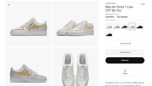 Nike By You再次推出全新定制，这次可以拥有C罗同款！