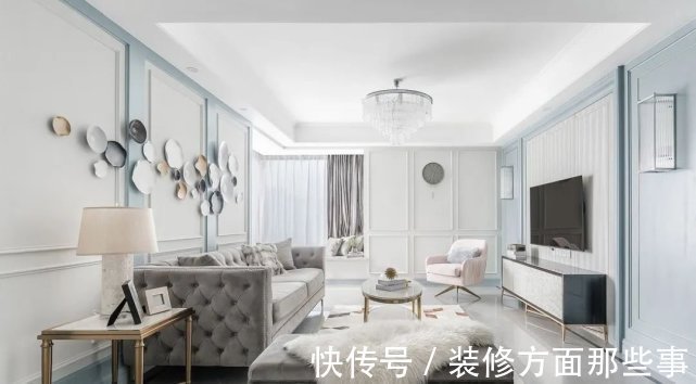 莫兰|120㎡轻奢美式风格装修,全屋莫兰迪色系给你一个温馨的家