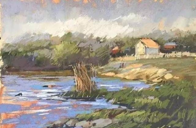 粉笔画!她用粉笔画了一匹白马,因为太美,学生沦陷了:黑板我们买了