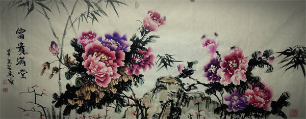 牡丹$当代著名牡丹画家李延录作品欣赏