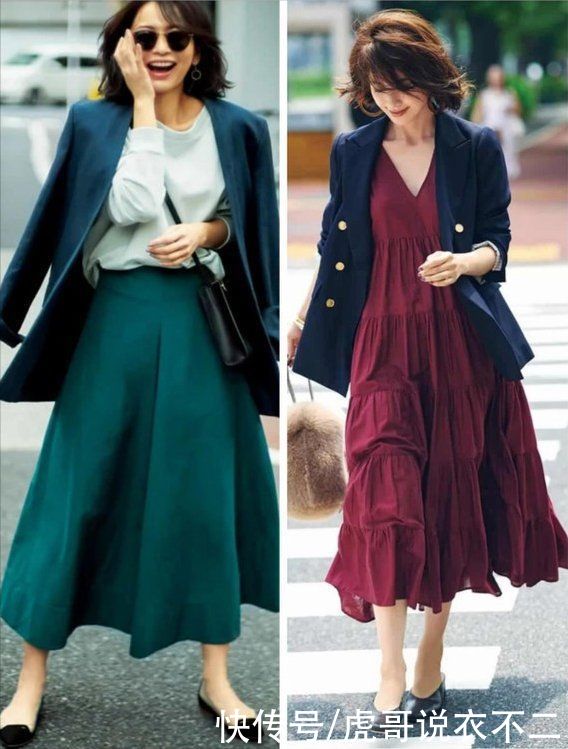 人到中年别总穿小黑裤,裙装才是百搭神器,4种日杂搭法太优雅了