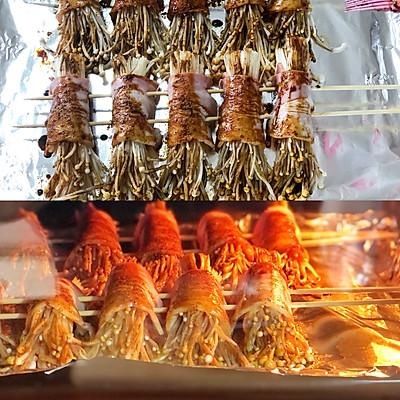从来没想过比烧烤店还好吃的烤金针菇培根卷还能这么做