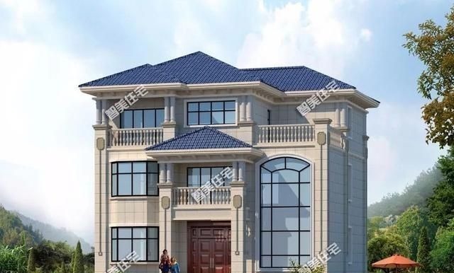 主卧室|尺寸相同的两栋农村别墅,采用不同风格设计,客厅都挑空