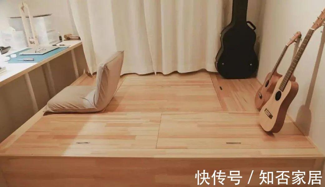 小户型|客厅装个地台,关键时刻能当一间房用,多功能很方便!