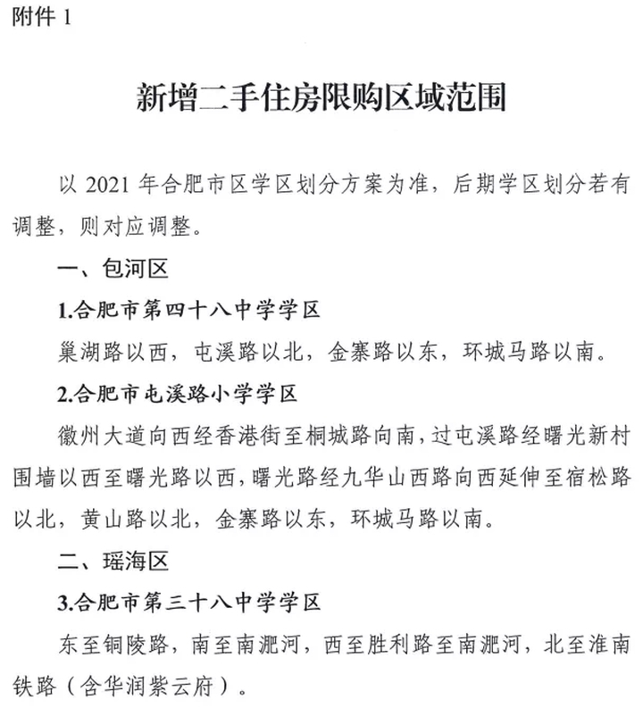 二手|刚刚!合肥宣布扩大限购范围!建立热点学区二手住房交易指导价