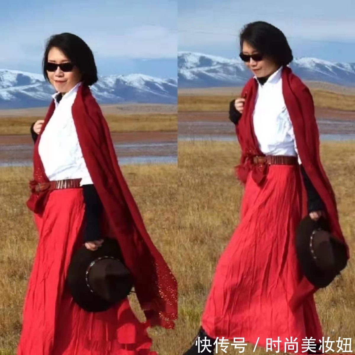 打底裤|50岁的女人“红色”要怎么穿?借鉴时髦奶奶的穿搭,穿出优雅气质