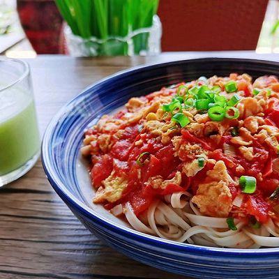 面条|西红柿鸡蛋拌面