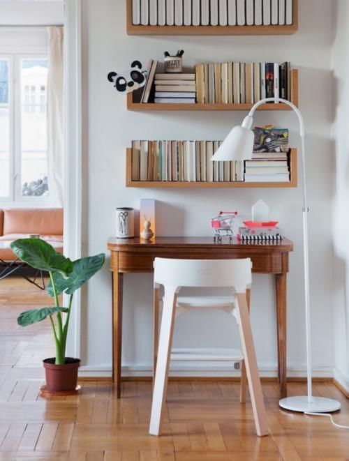 书房|客厅一角这么去设计,不用独立房间也能舒适办公,很适合小户型