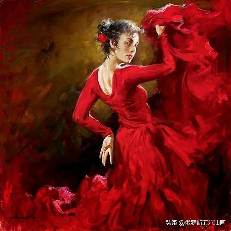 赏读&奔放美艳,活力无限~俄罗斯画家安德鲁的油画作品赏读