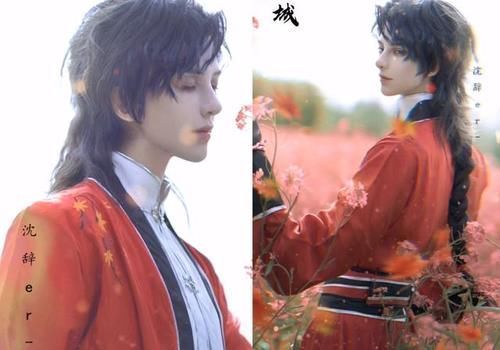 漫画|《天官赐福》花怜牛车cos,谢怜的气质很温柔,沈辞的花城好看