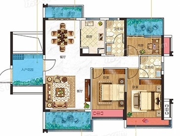 黑白灰|113平黑白灰三居室,强化空间感的同时无限提升了时尚气息