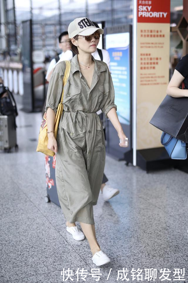 格纹|裙装才是“减龄神器”,45岁马伊琍穿裙装超美,时尚优雅又显气质