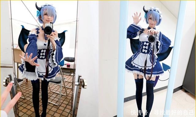 走出异世界的蕾姆“老婆”,只有她能够用长筒漆黑袜,扮演出气质