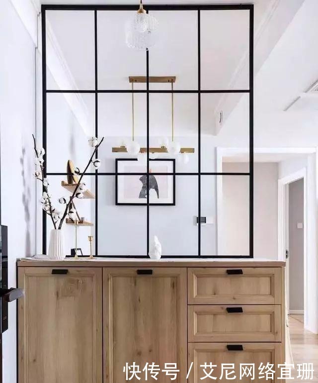 鞋柜|79平两室新房，一进门隔断太漂亮了，客厅电视墙更实用，晒晒！