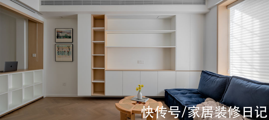 墨菲床|60㎡改极简两房半,LDK客餐厨一体设计,空间显大堪称小户型典范