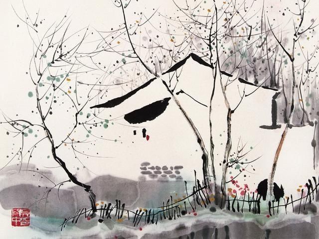 吴冠中|“中国画”吴冠中画的太好,中国画在他笔下活了起来
